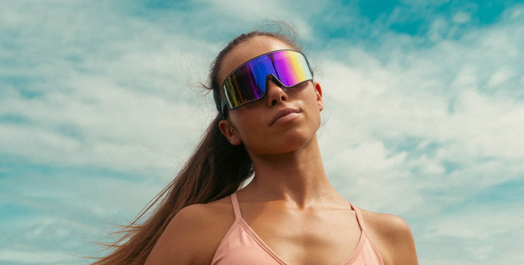 Mattingly Dark Wraparound polarized sunglasses from Neven Eyewear.