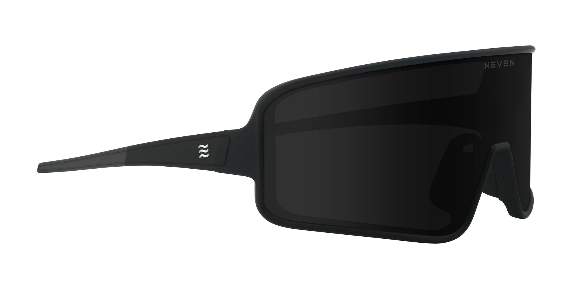 Resilience Black Rectangular Polarized Sunglasses with dark lenses