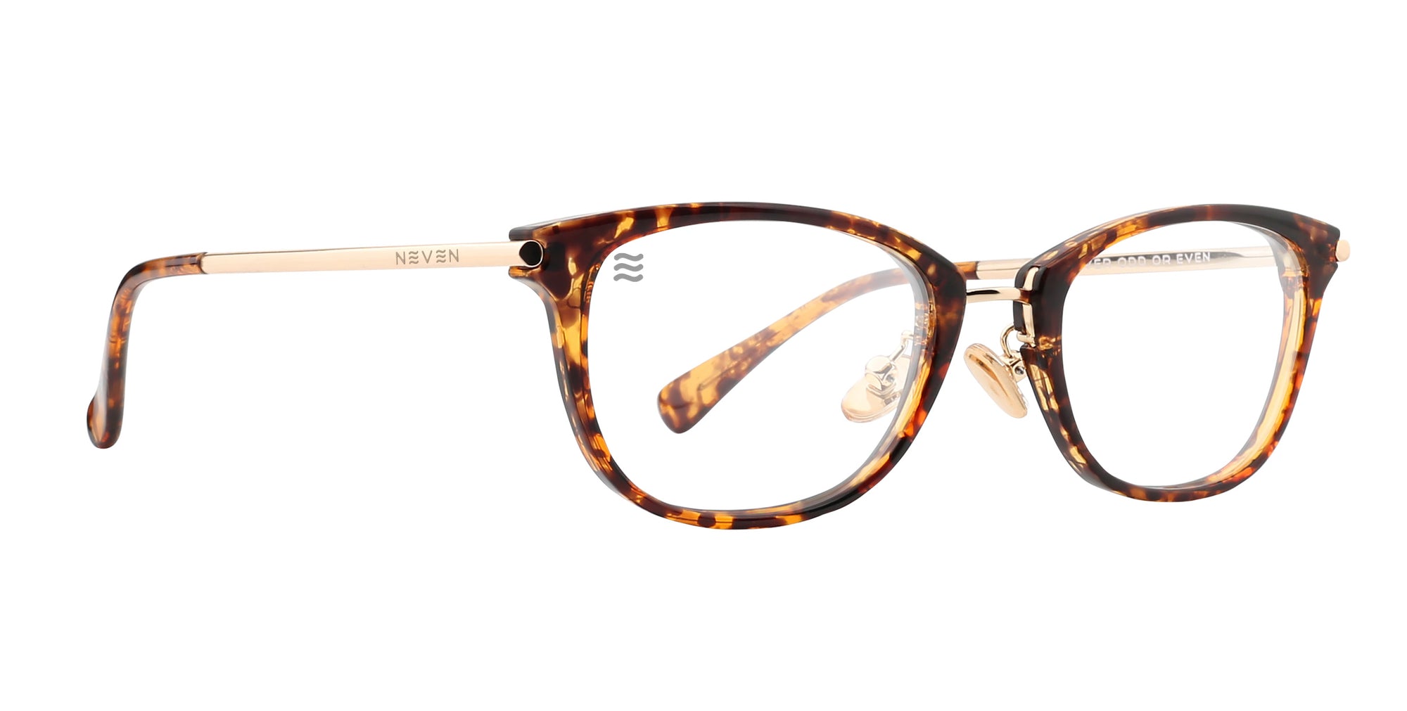 Penny tortoiseshell rectangular prescription glasses from Neven Eyewear.