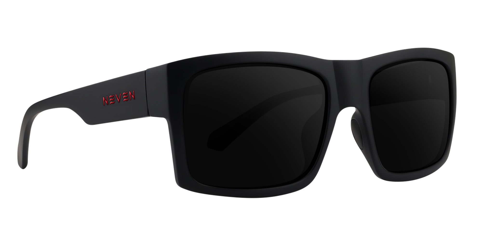 Redrum Matte black rectangular prescription glasses from Neven Eyewear Pair name: Redrum Frame shape: rectangular.