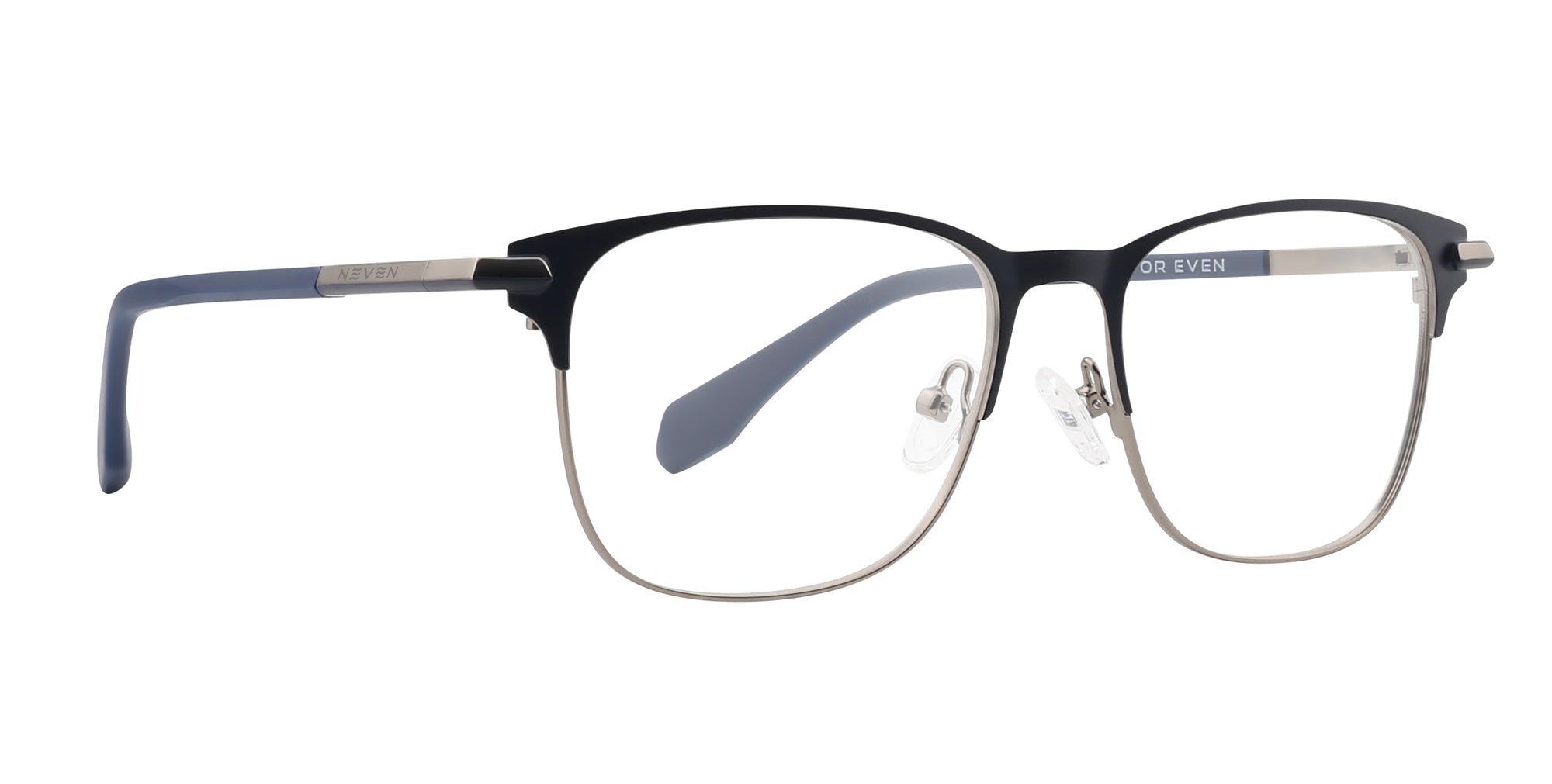 Cameron eyeglasses with a sleek black and silver design