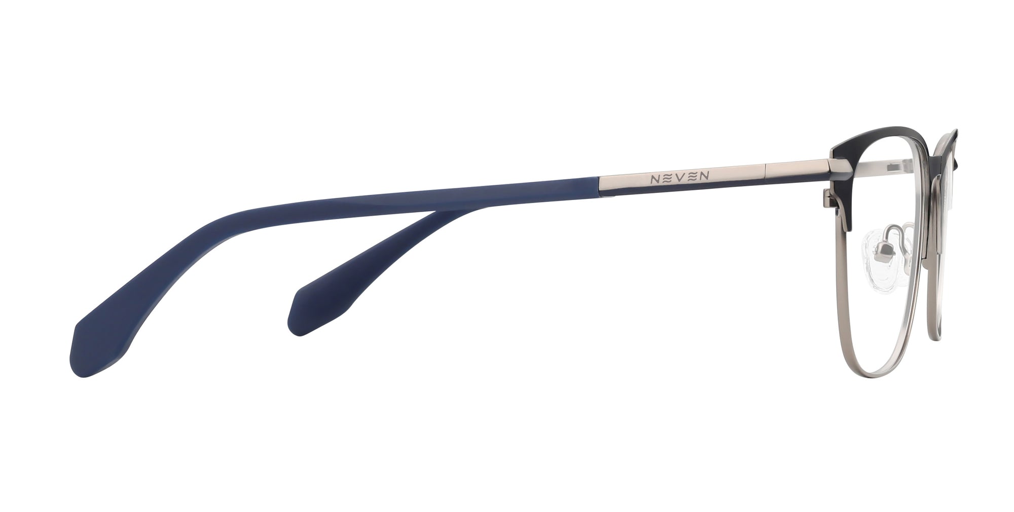 Cameron Black & Silver Rectangle prescription glasses from Neven Eyewear.