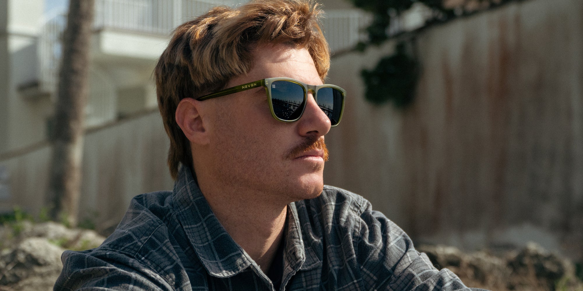 Fir olive green rectangle polarized sunglasses from Neven Eyewear.