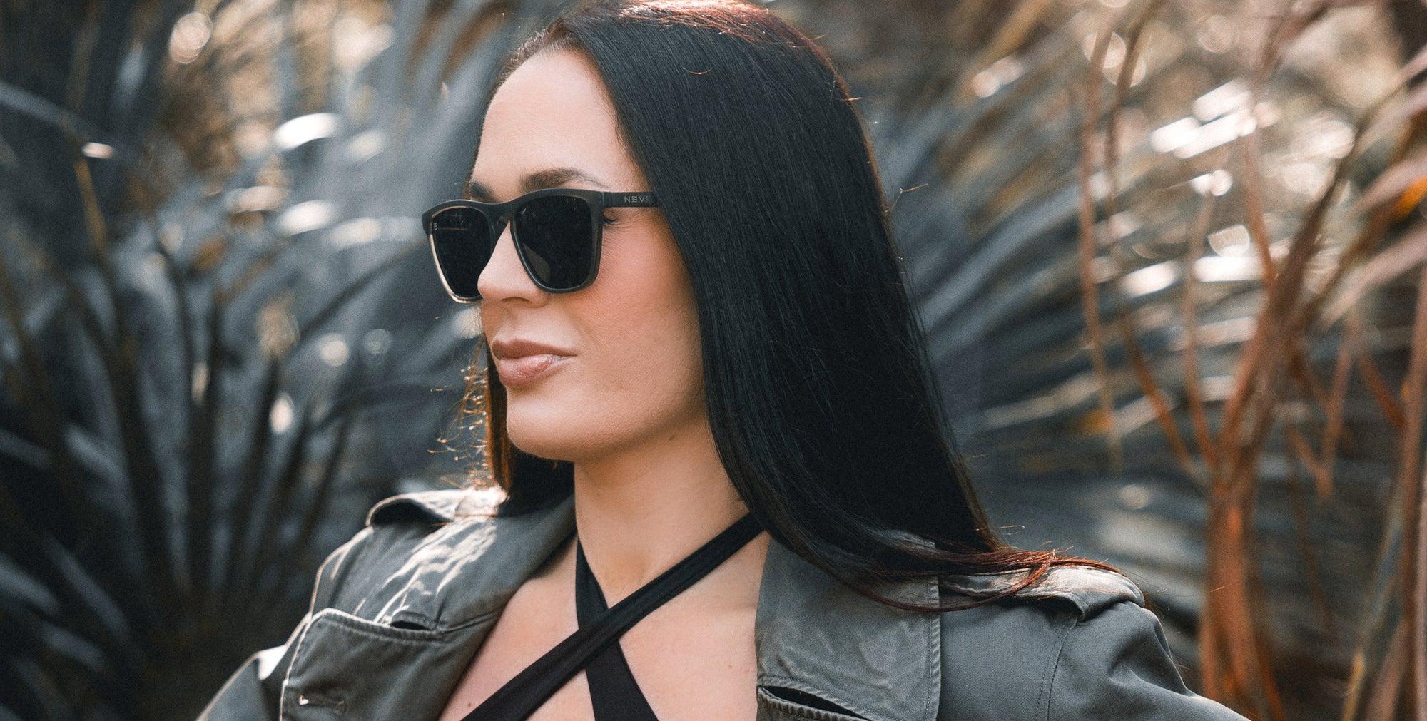 Fir olive green rectangle polarized sunglasses from Neven Eyewear.