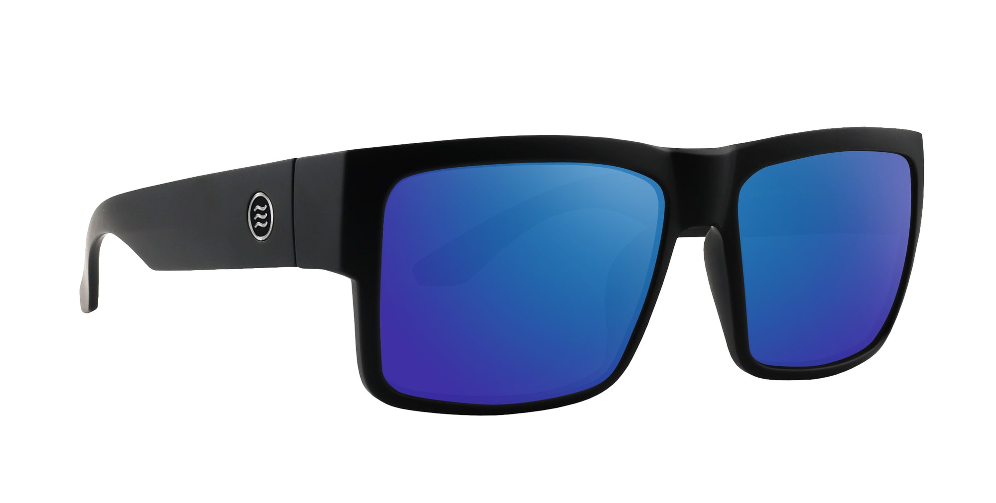 Relic Black Rectangular prescription glasses with blue lenses.