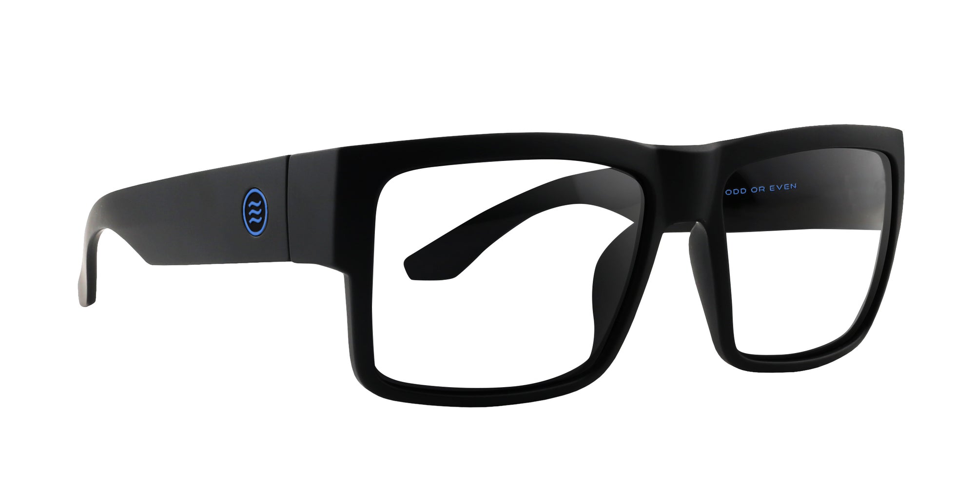 Scythe Black Square Prescription Glasses with prescription lenses, featuring a bold rectangular design.