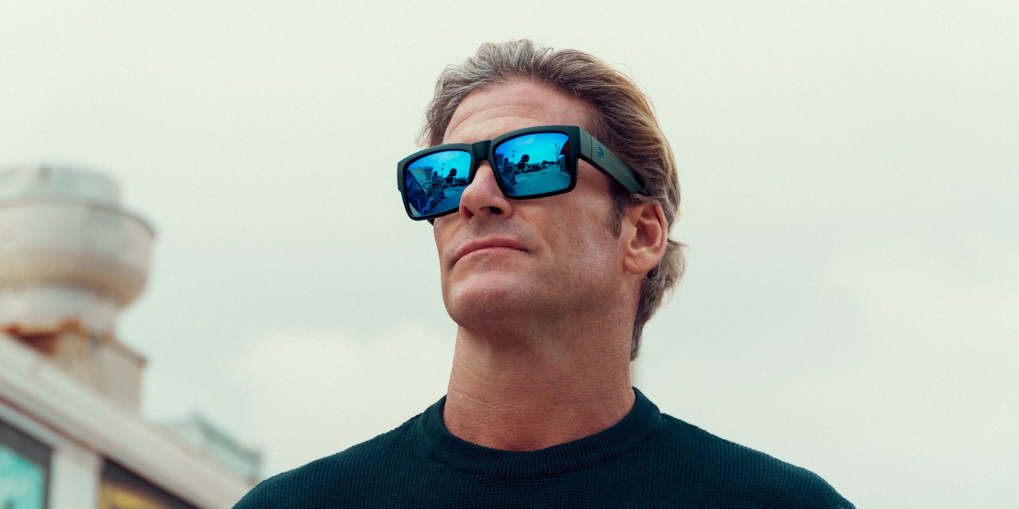 Scythe Black Rectangular Polarized Sunglasses from Neven Eyewear.