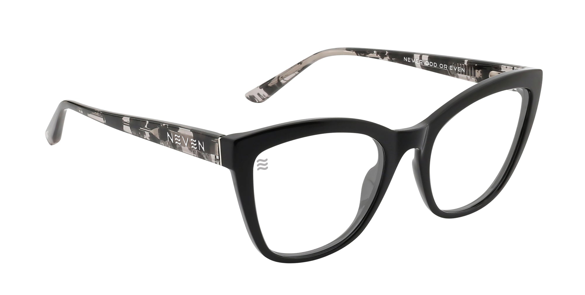 Coral Black cat-eye prescription glasses from Neven Eyewear.
