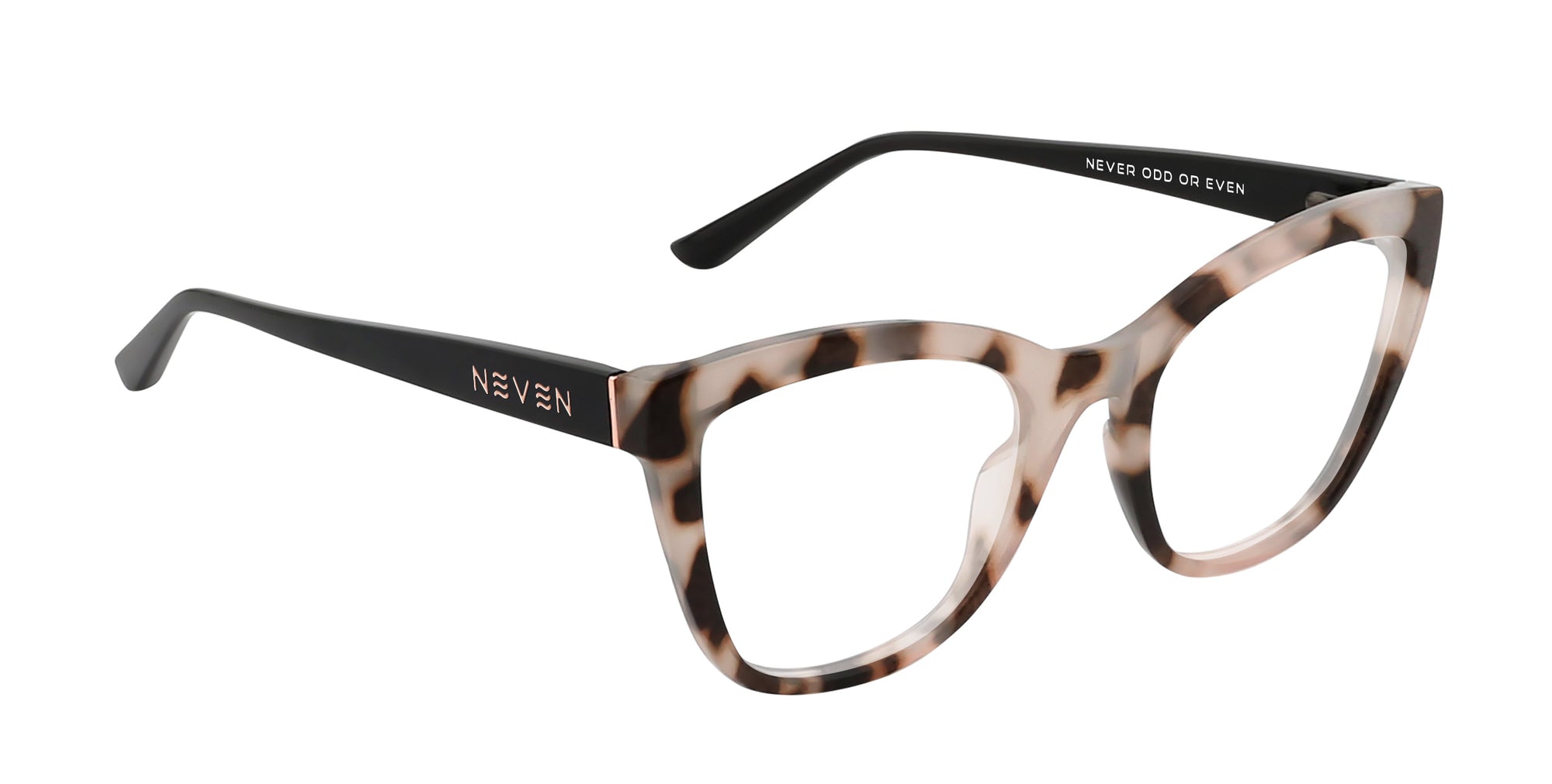 Mooney pink cat-eye prescription glasses from Neven Eyewear.