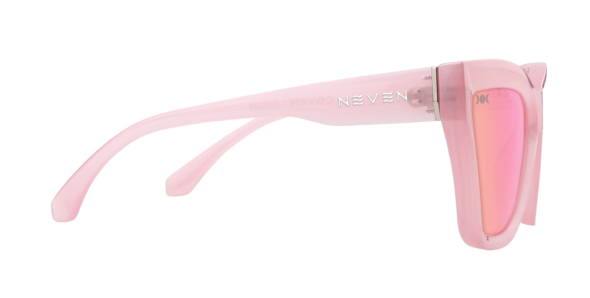 Eclipse Transparent Pink Cat Eye Polarized Sunglasses from Neven Eyewear.