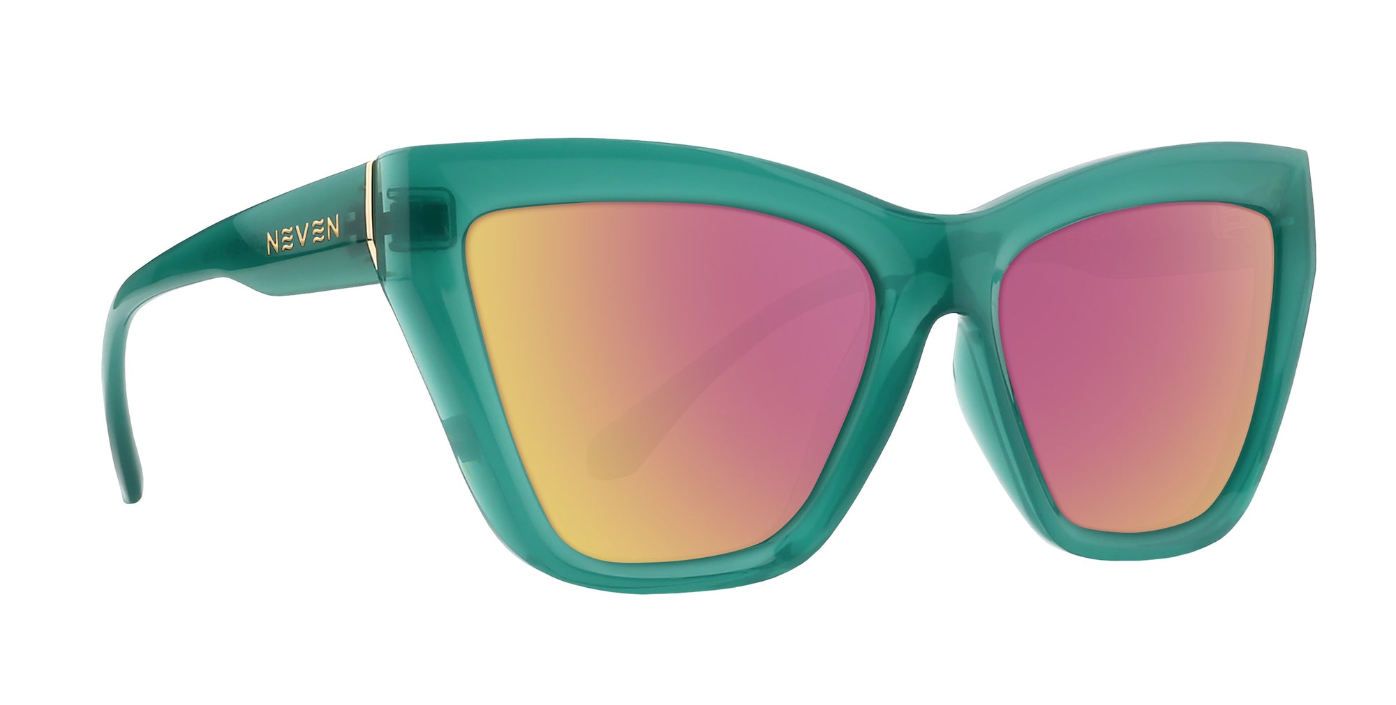Iris green cat-eye polarized sunglasses from Neven Eyewear.