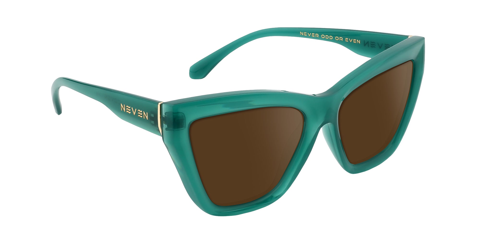 Iris green cat-eye polarized sunglasses from Neven Eyewear.