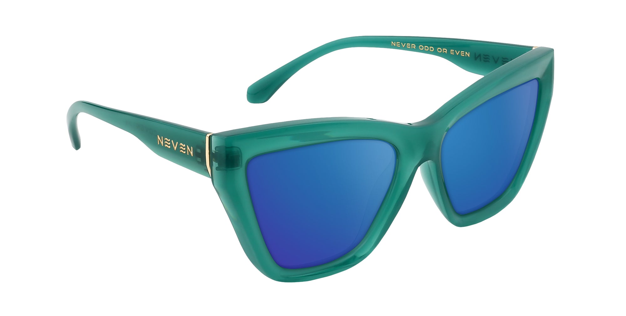 Iris green cat-eye polarized sunglasses from Neven Eyewear.
