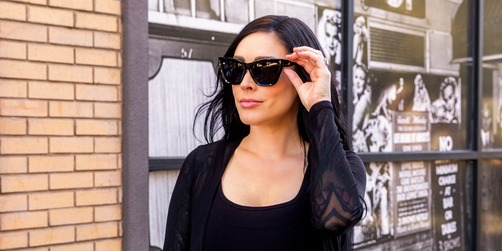 Nocturnal Black Cat Eye polarized sunglasses from Neven Eyewear.