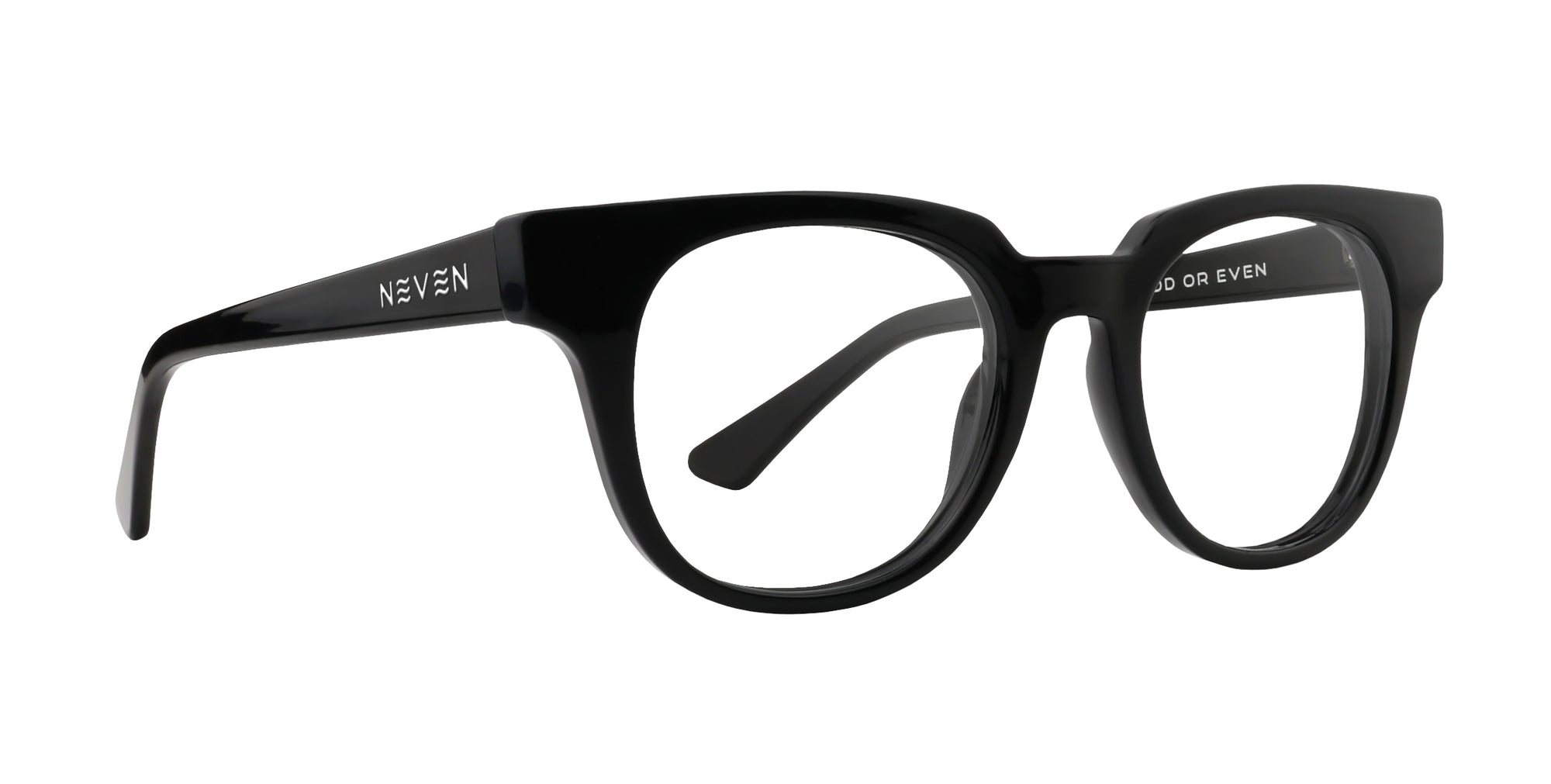 Black Cerberus eyeglasses with clear lenses