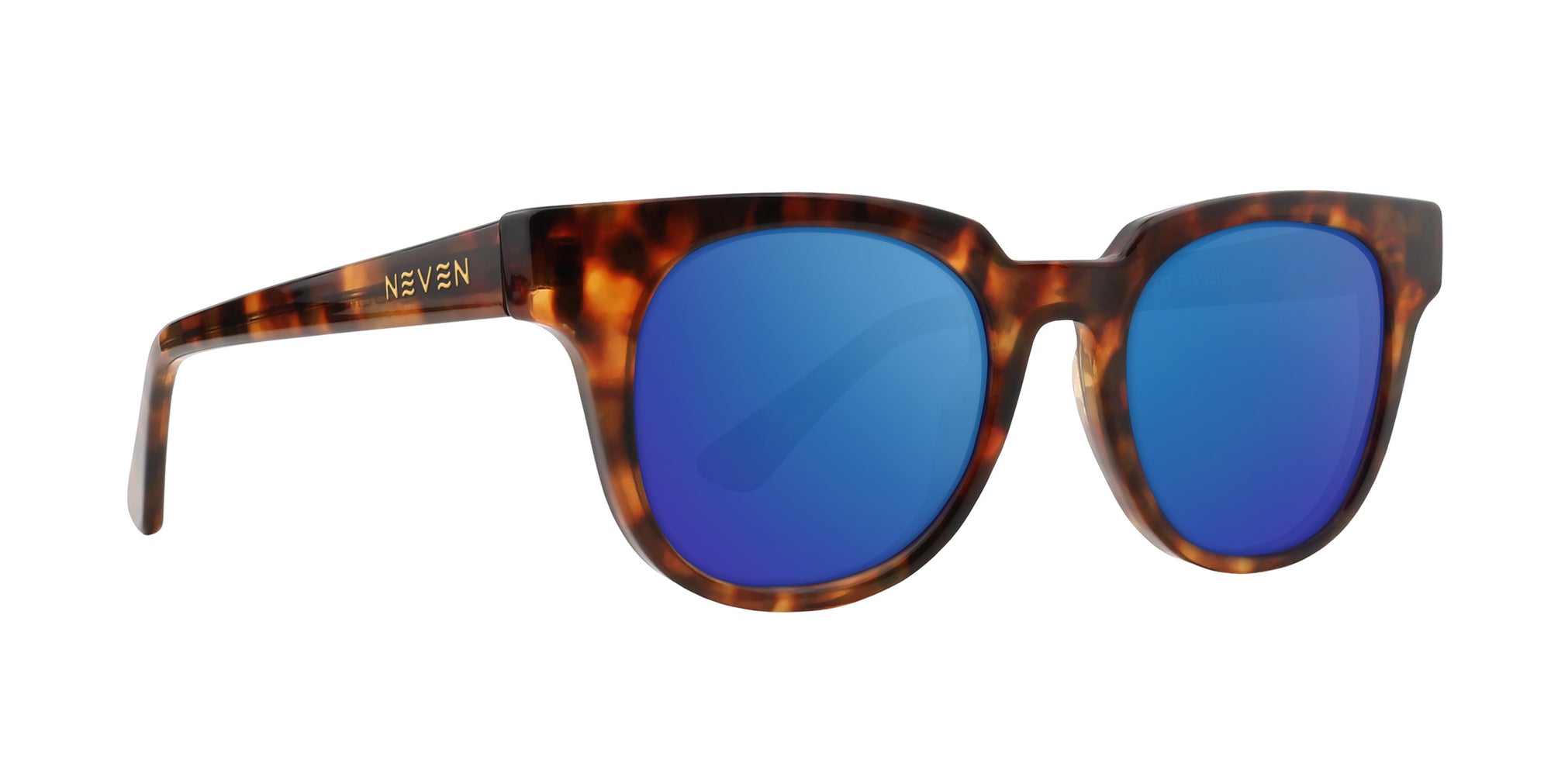 Coastal Blue sunglasses with a tortoiseshell frame and blue lenses
