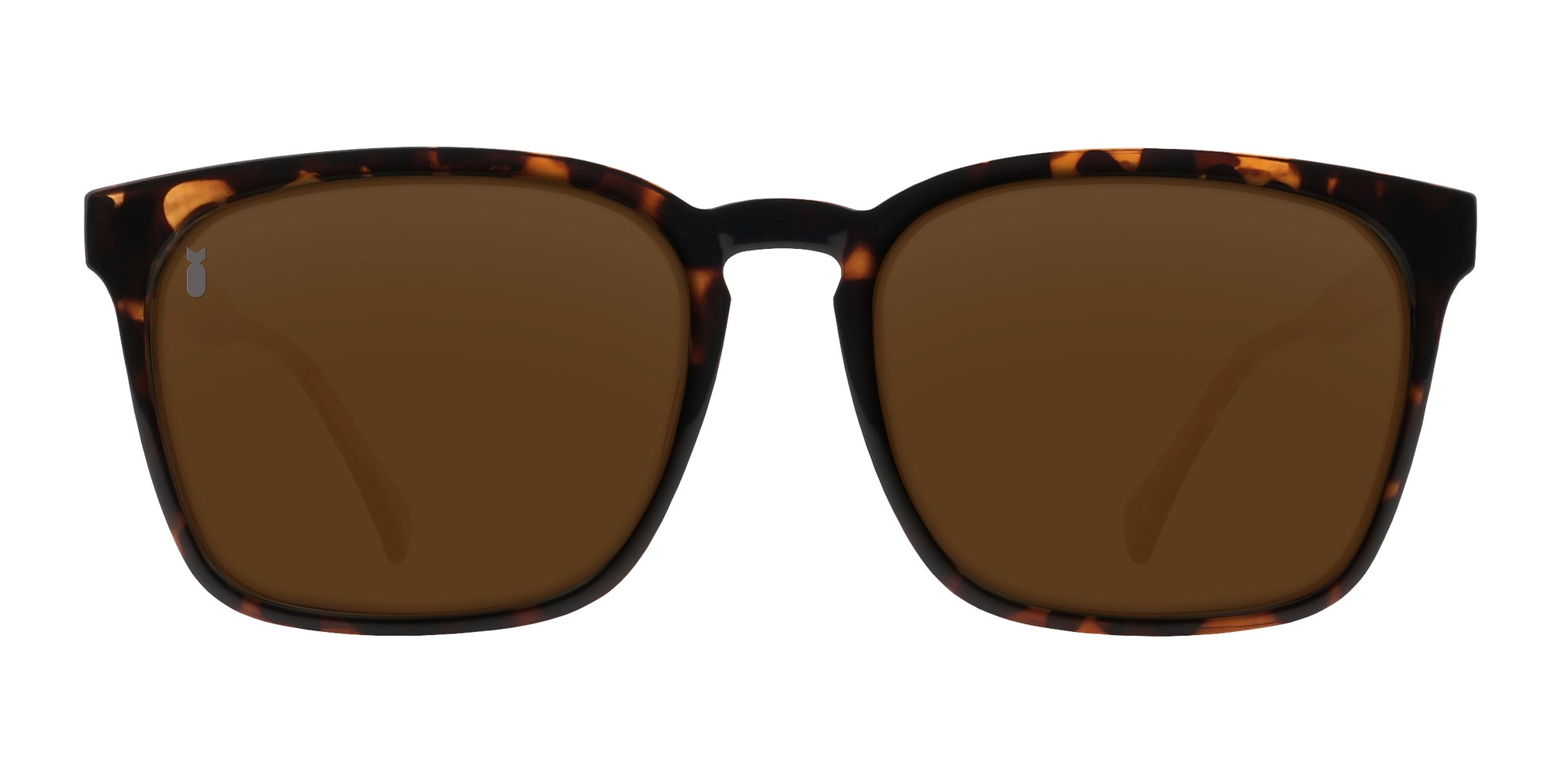 Chazz tortoiseshell sunglasses with polarized lenses.