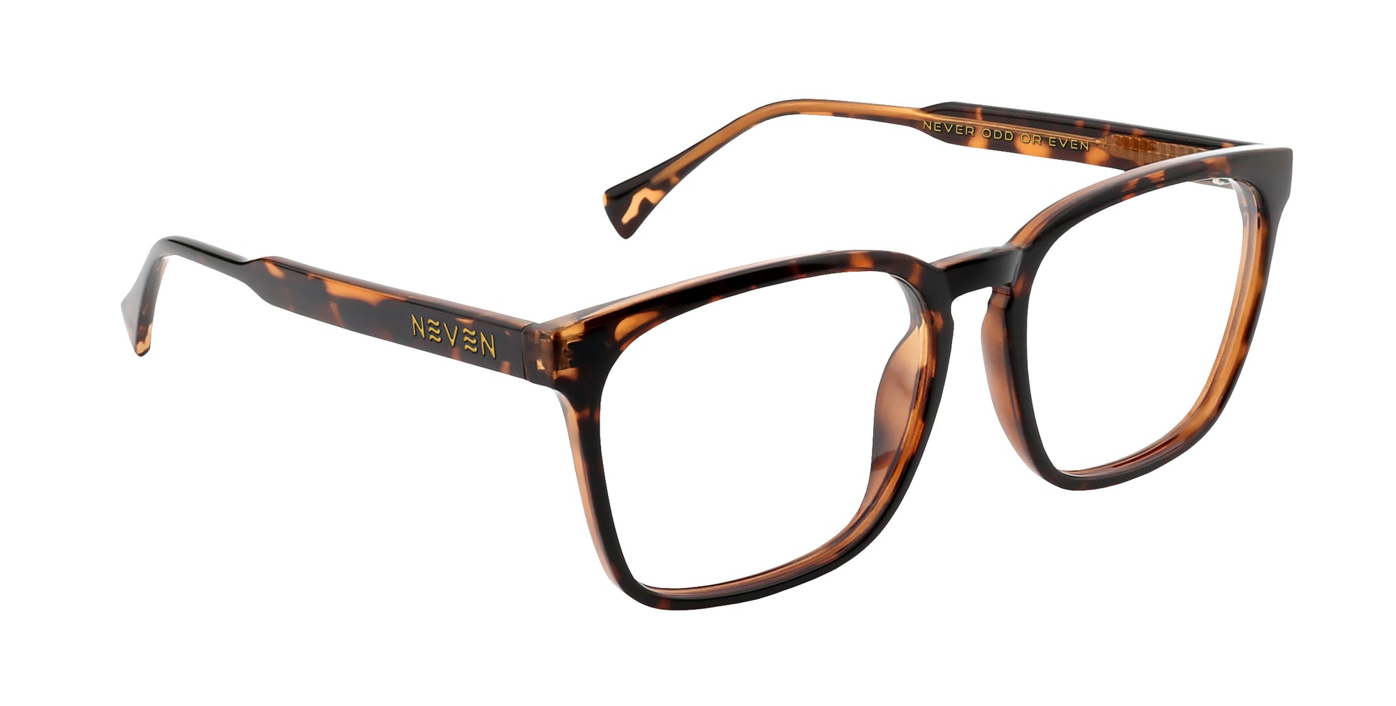 Chazz tortoiseshell rectangular prescription glasses from Neven Eyewear.