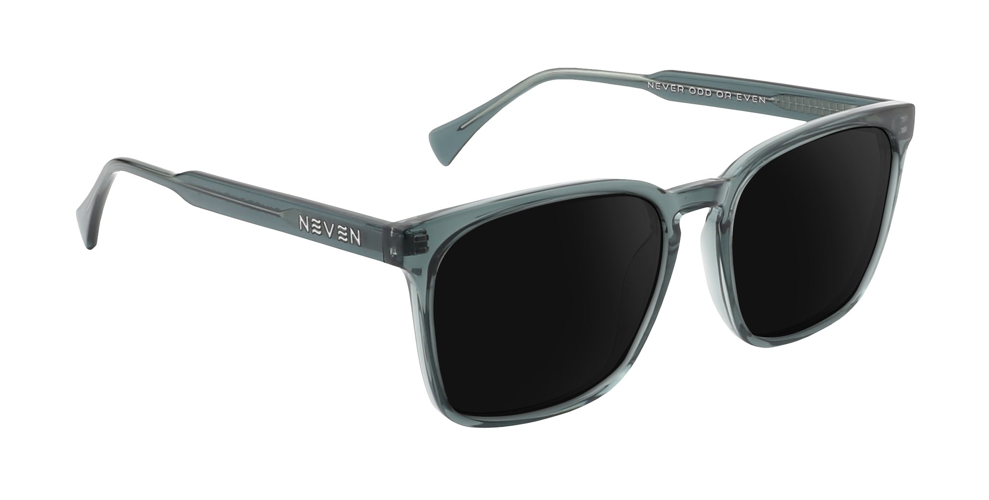 Lenny clear gray rectangular prescription glasses from Neven Eyewear.