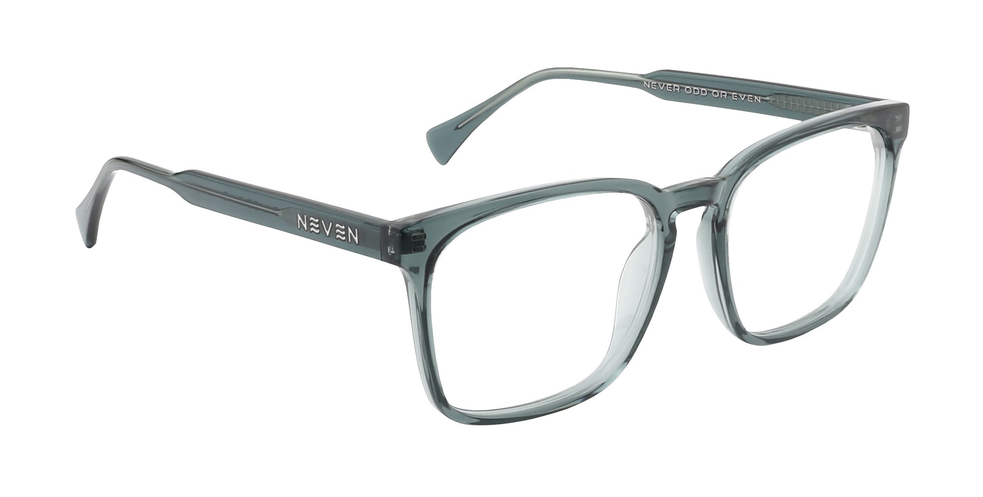 Lenny clear gray rectangular prescription glasses from Neven Eyewear.