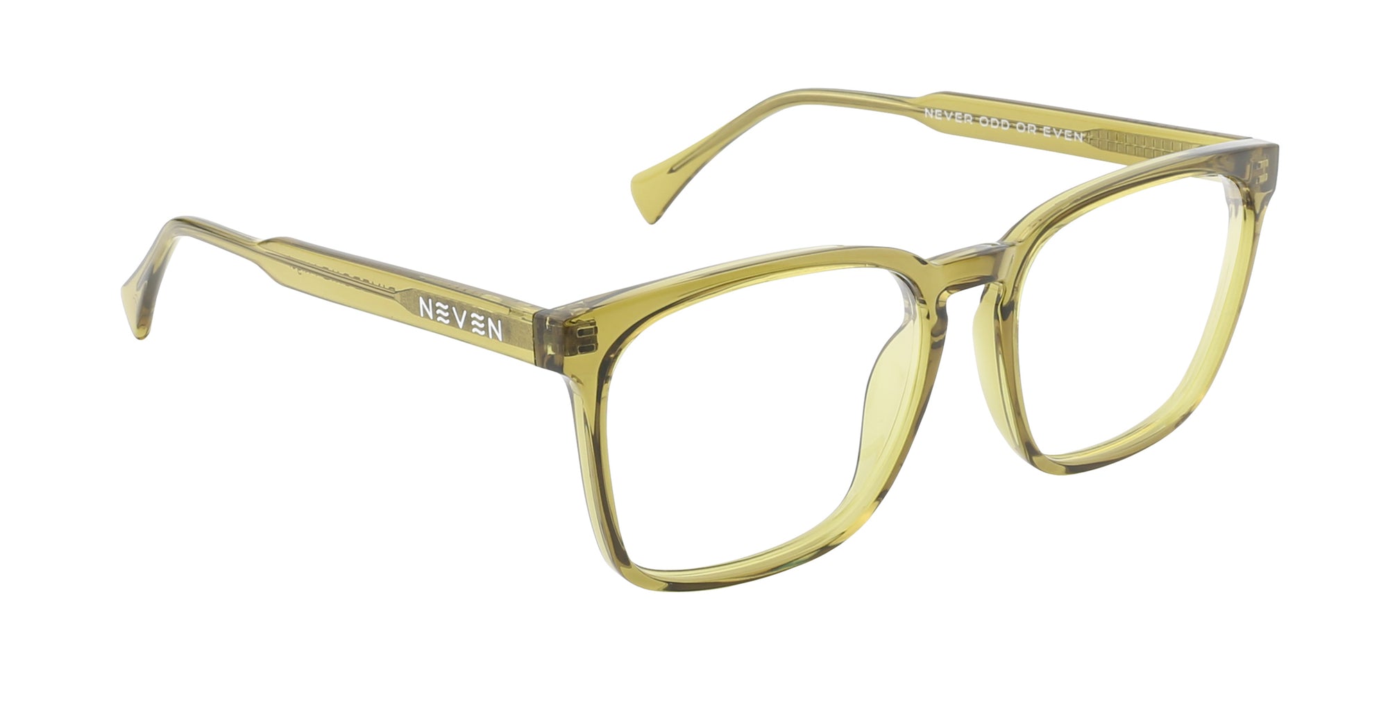 Nigel Yellow Rectangular prescription glasses from Neven Eyewear.
