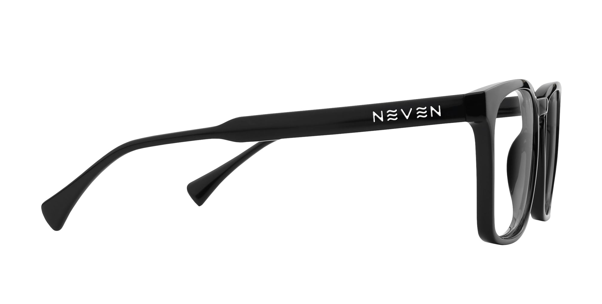 Rufus Black Rectangular prescription glasses from Neven Eyewear.