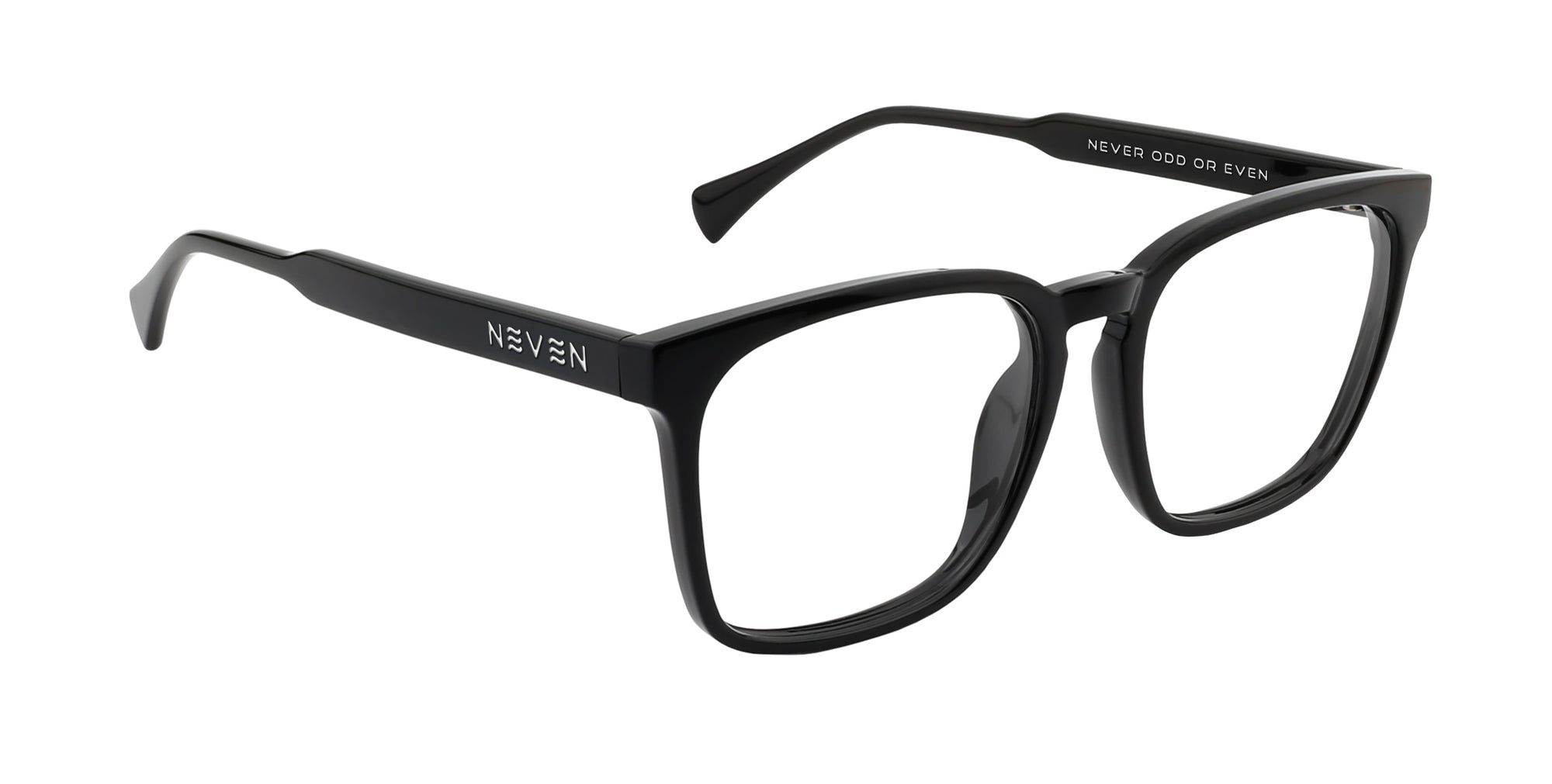 Rufus Black Rectangular prescription glasses from Neven Eyewear.