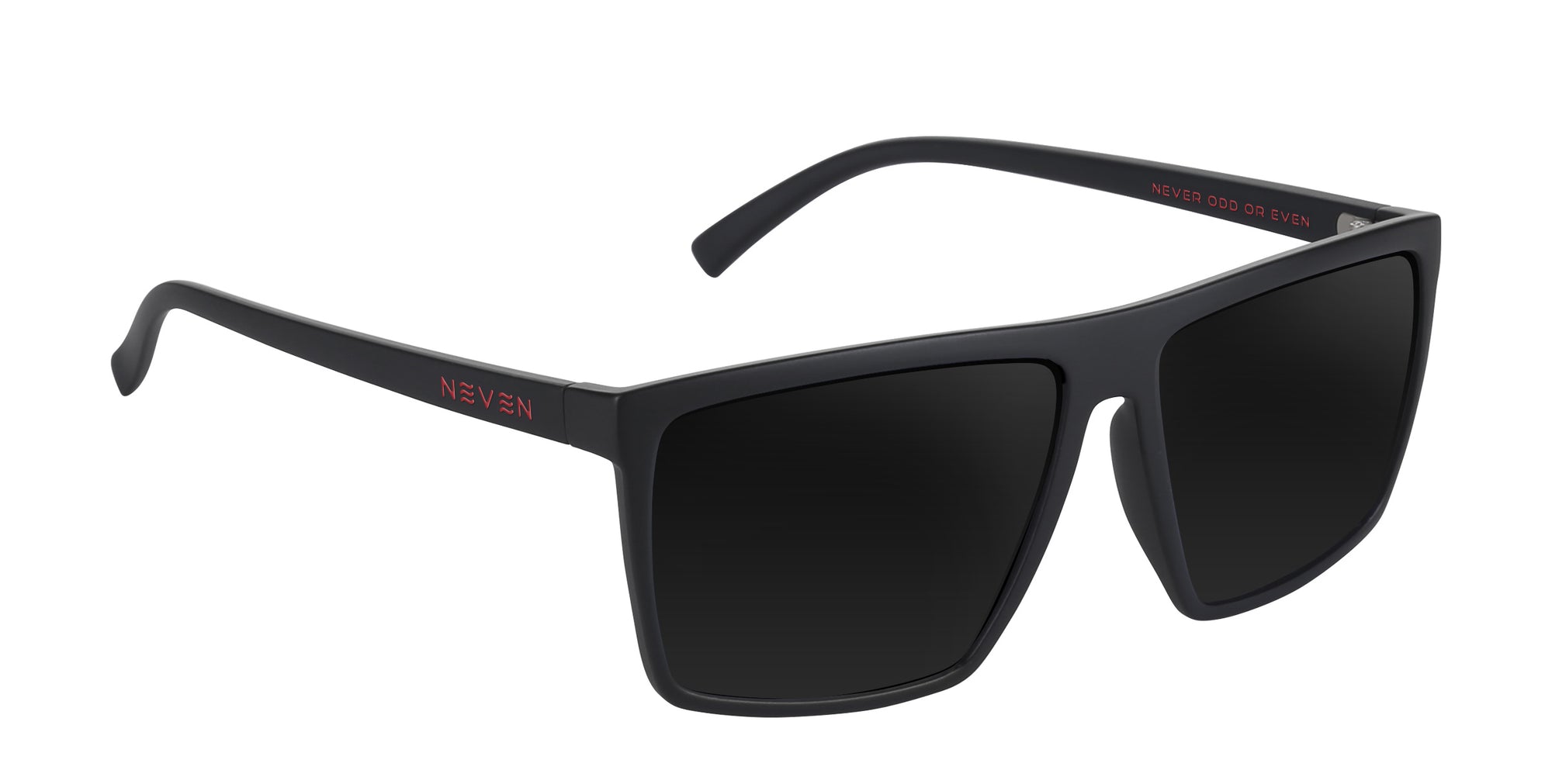 NEVER ODD OR EVEN Black Rectangular Prescription Glasses from Neven Eyewear.