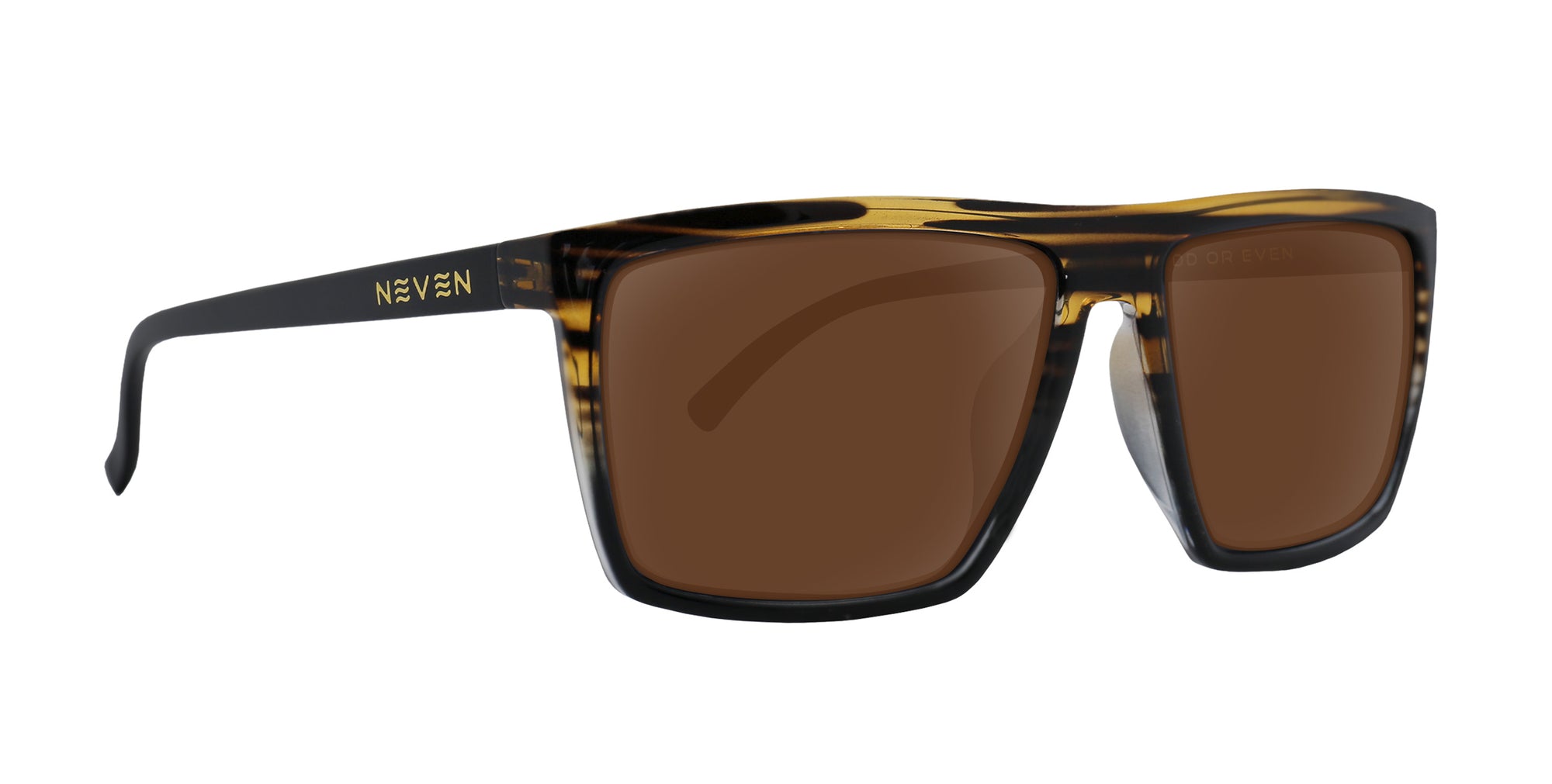Asbury rectangular prescription glasses in brown/black tortoiseshell.