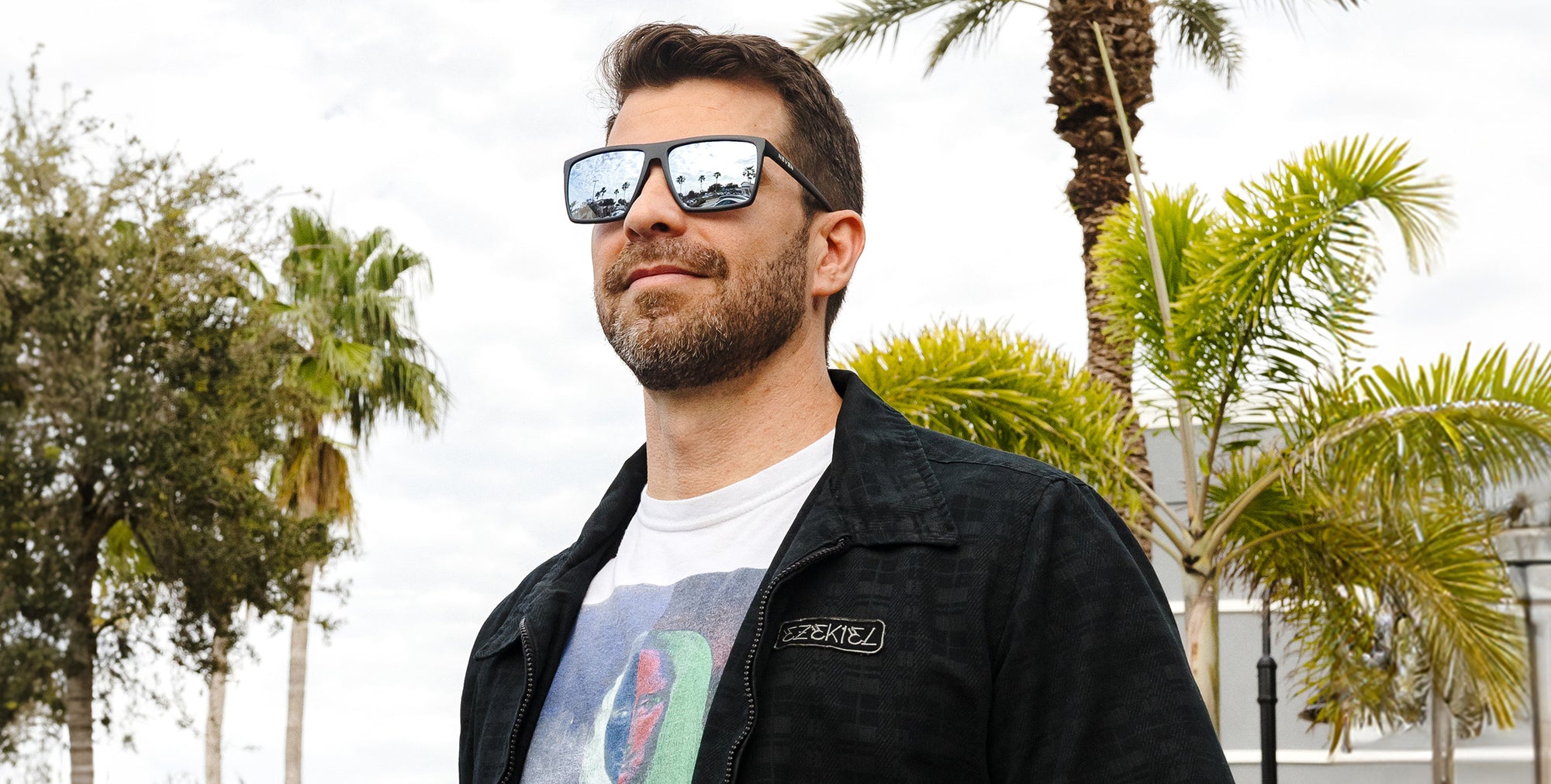 August Black Rectangular polarized sunglasses from Neven Eyewear.