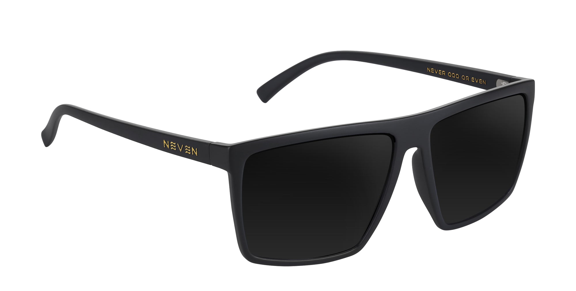 Norton Black Rectangular polarized sunglasses from Neven Eyewear.
