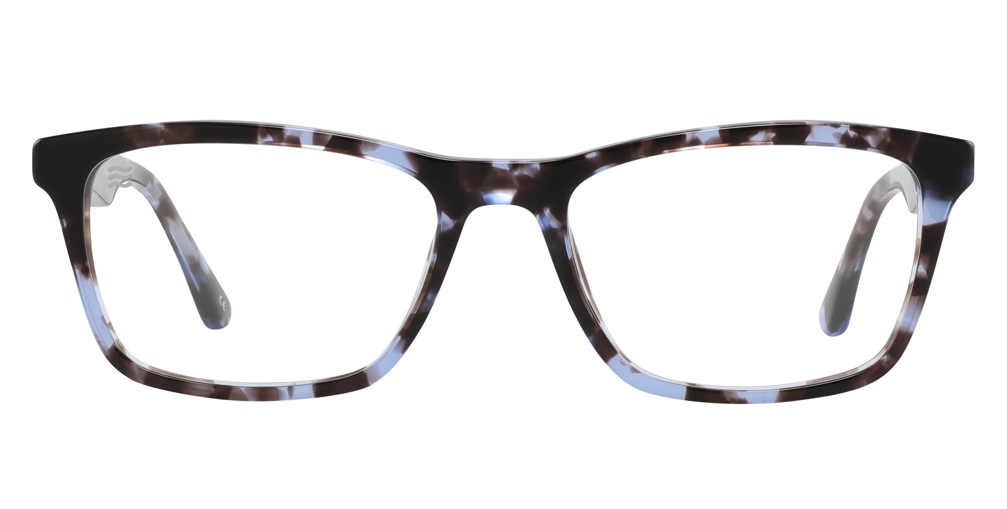 D.A.D.M. blue tortoiseshell rectangular prescription glasses from Neven Eyewear Pair name: D.A.D.M. Frame shape: rectangular.