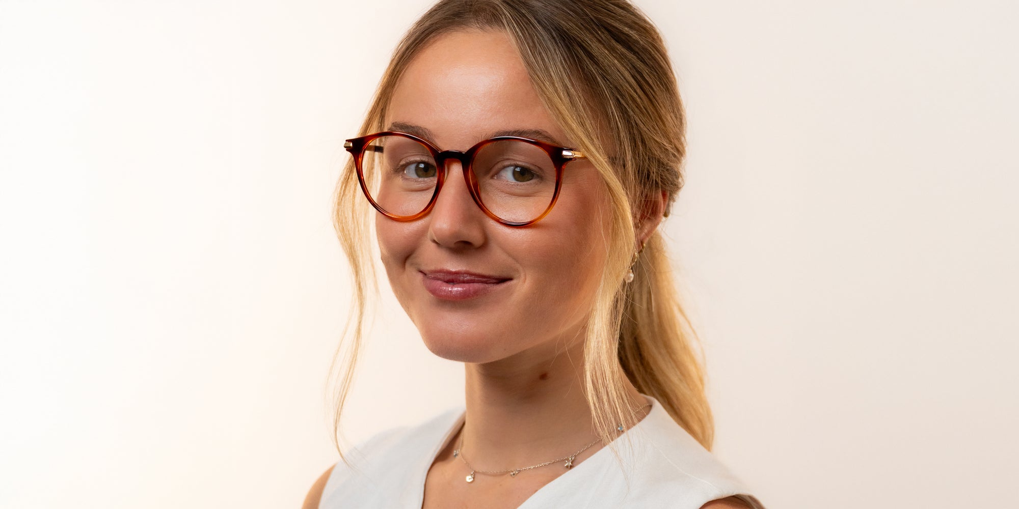 Hicks Tortoiseshell Round prescription glasses from Neven Eyewear.