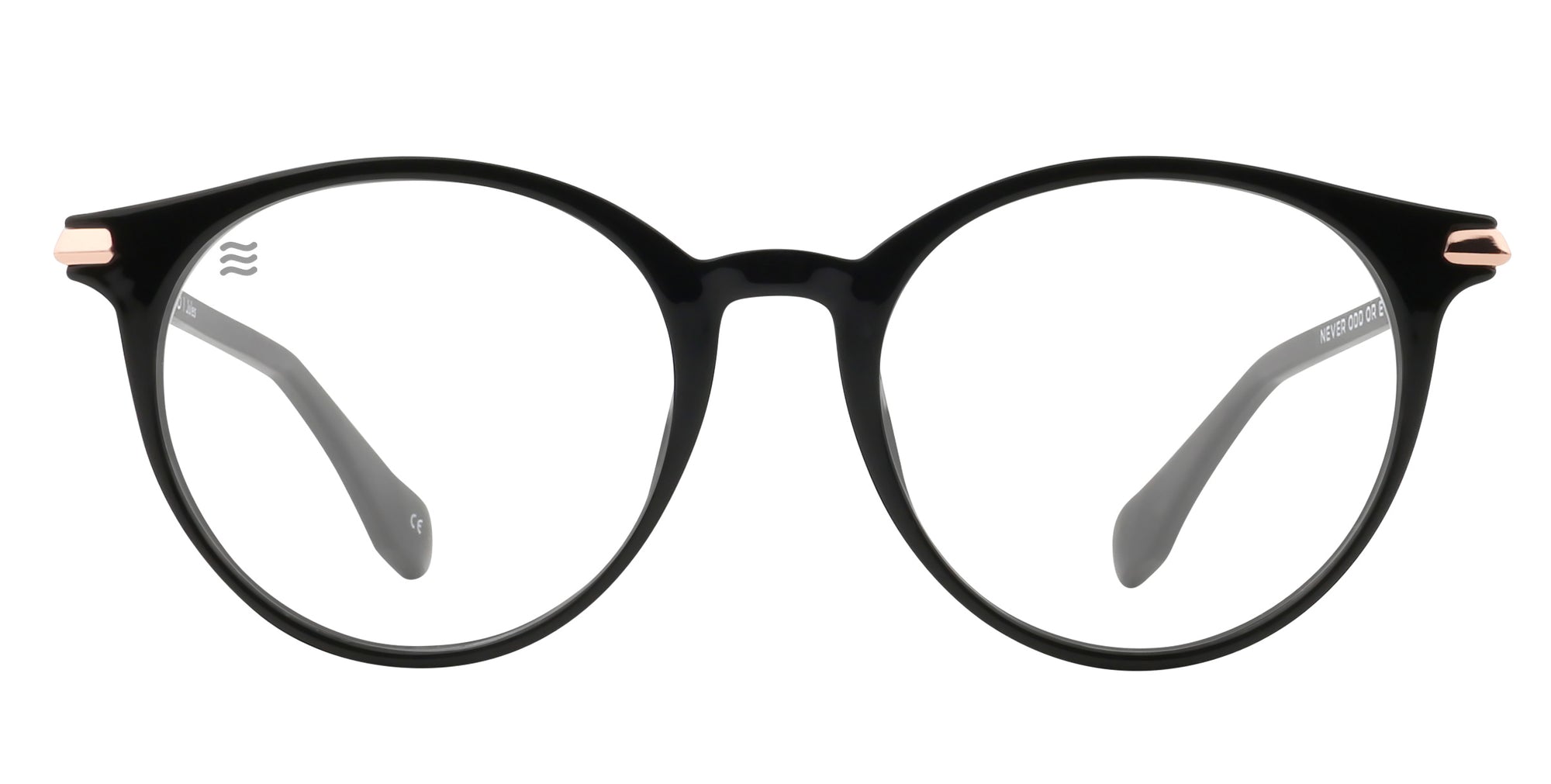 Jules Black round prescription glasses from Neven Eyewear.