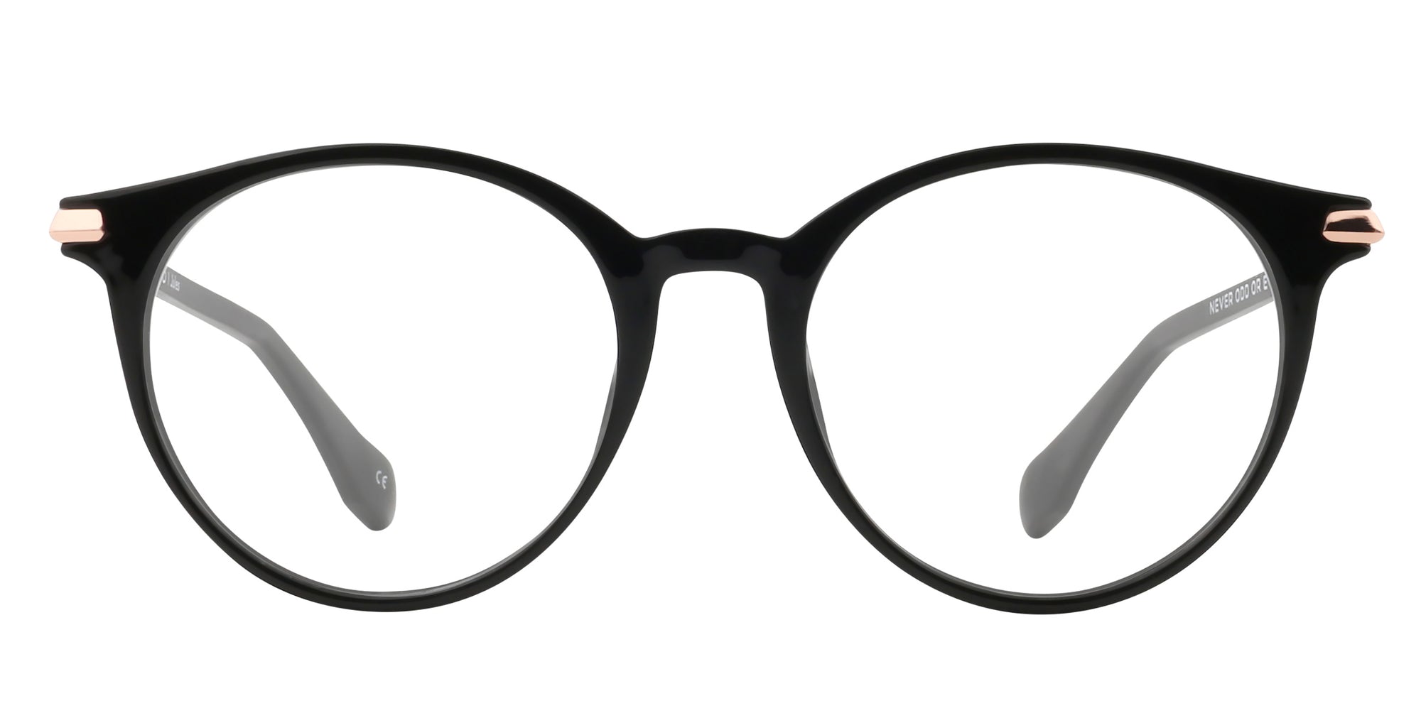 Jules Black round prescription glasses from Neven Eyewear.