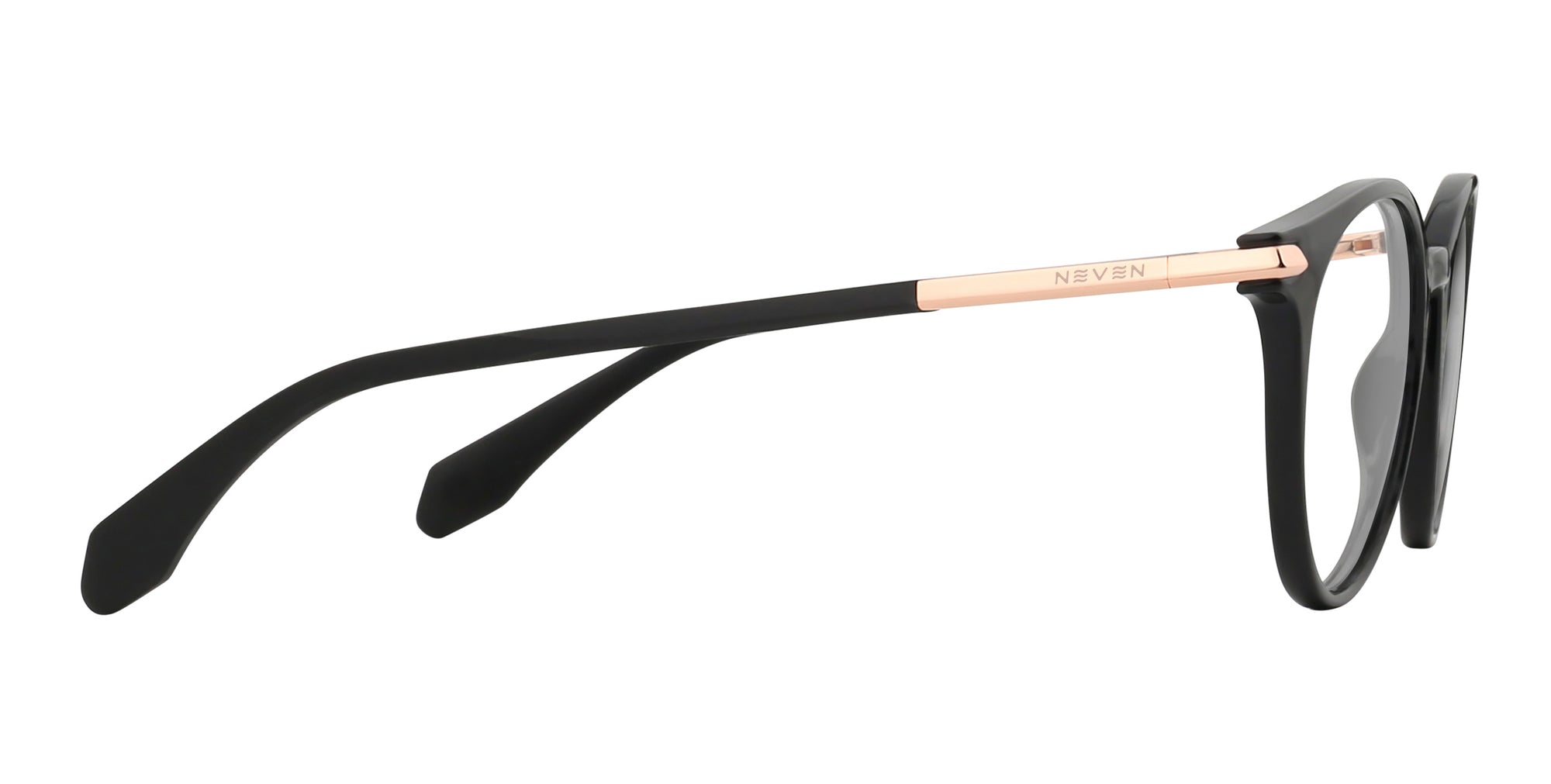 Jules Black round prescription glasses from Neven Eyewear.