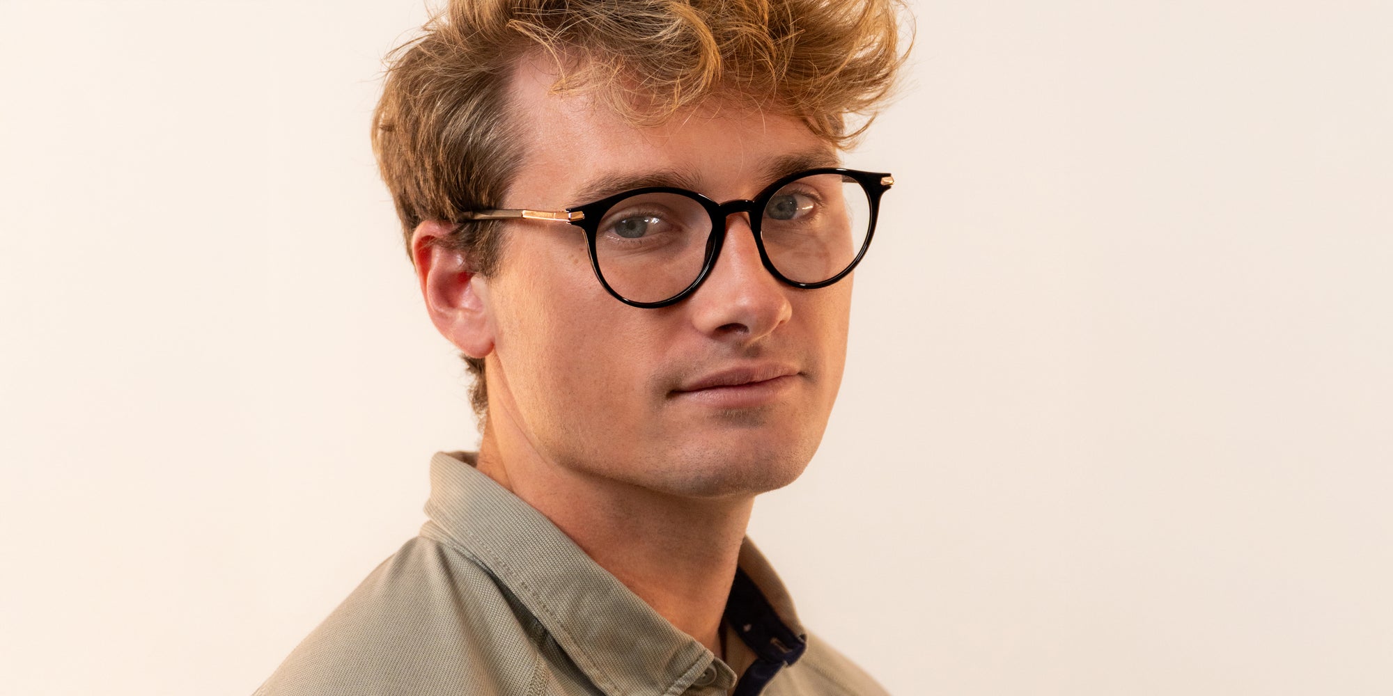 Jules Black round prescription glasses from Neven Eyewear.