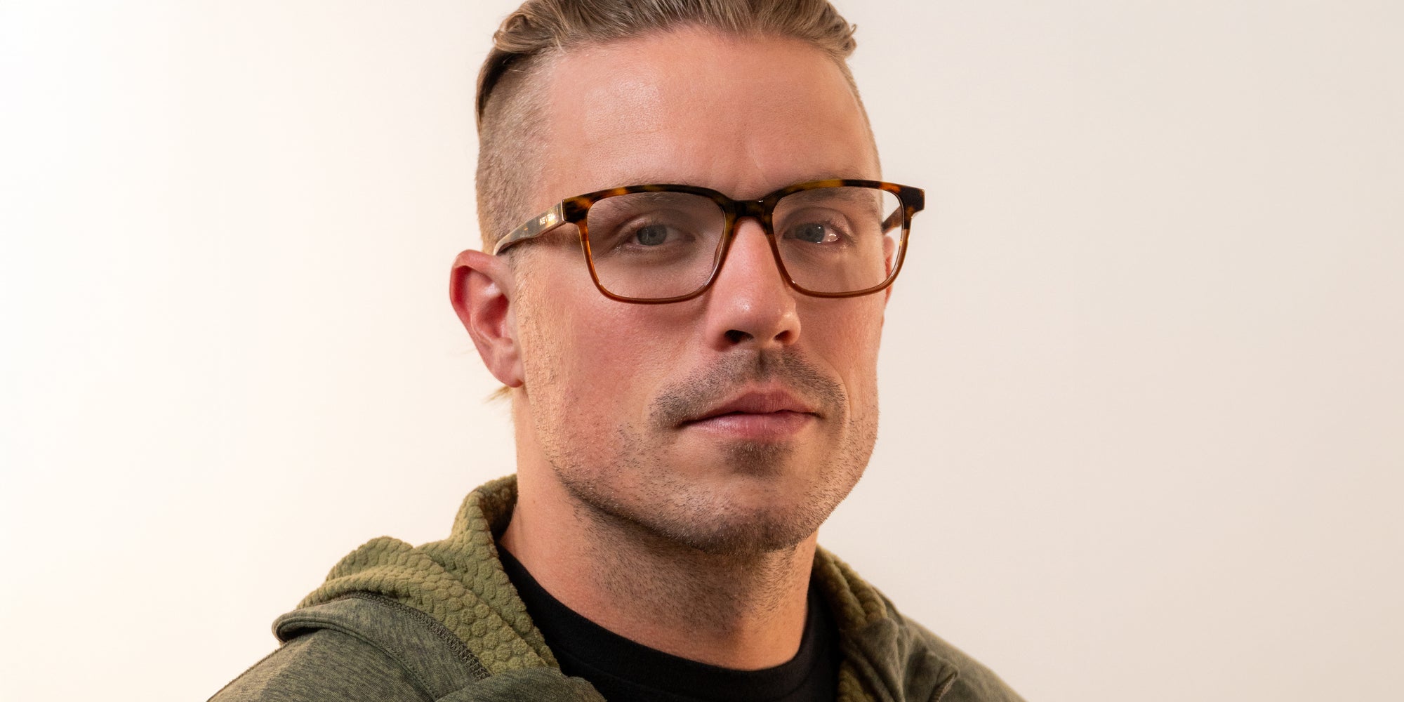 Iceman tortoiseshell square prescription glasses from Neven Eyewear.