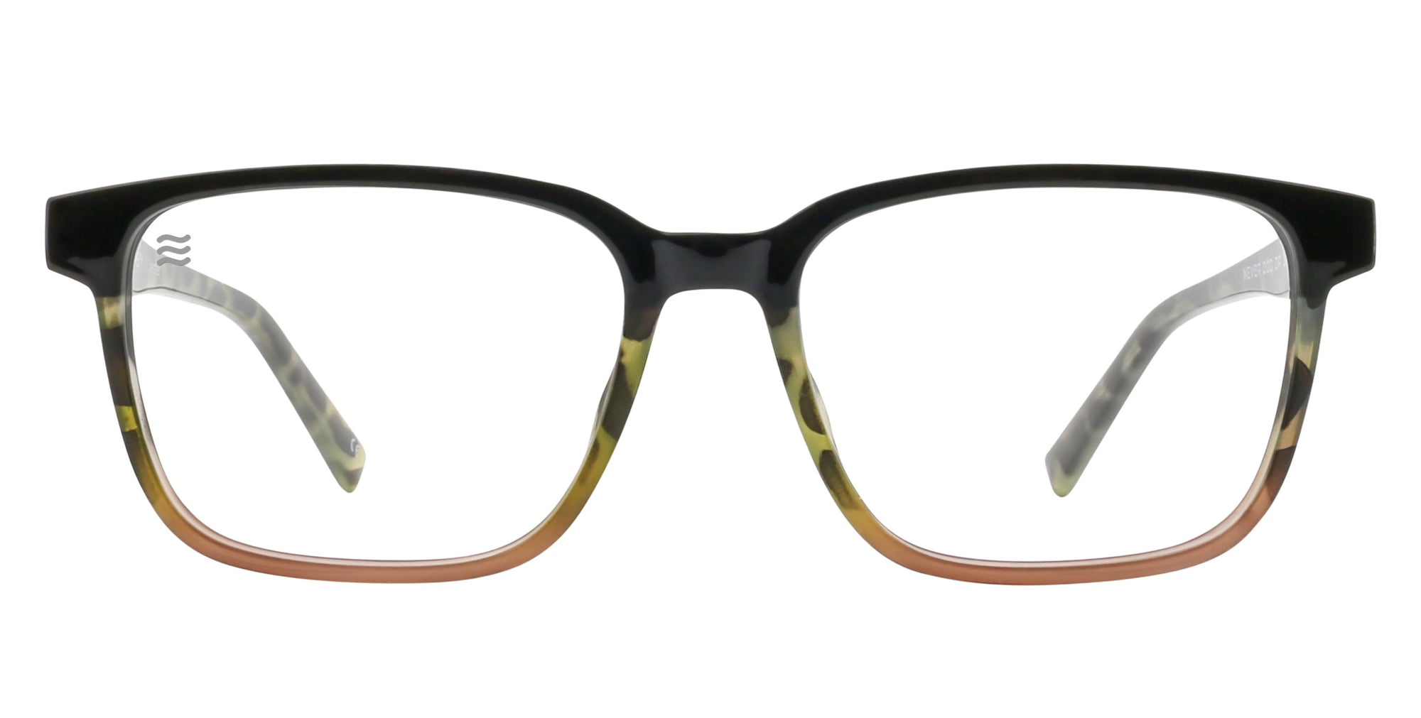 Jester Camo Green Tortoise Rectangular Prescription Glasses from Neven Eyewear.
