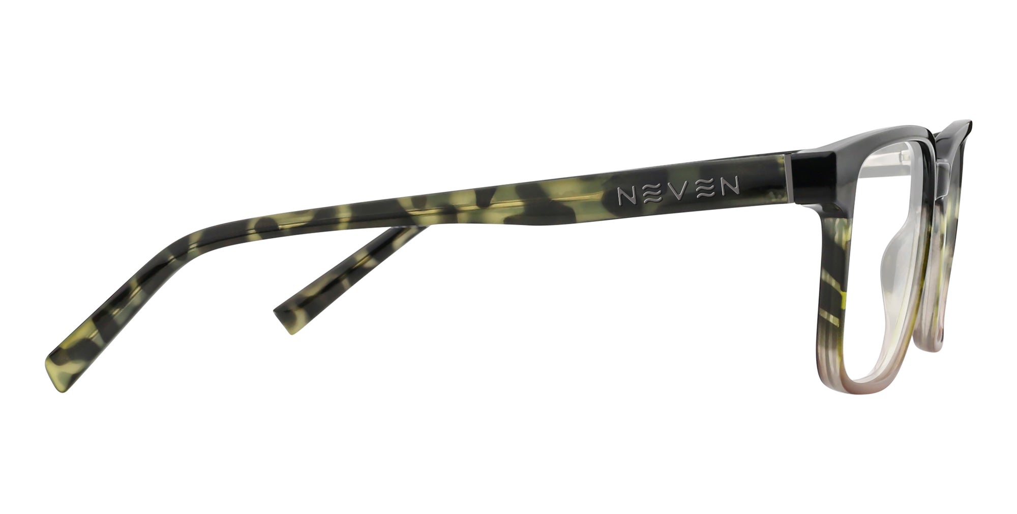 Jester Camo Green Tortoise Rectangular Prescription Glasses from Neven Eyewear.