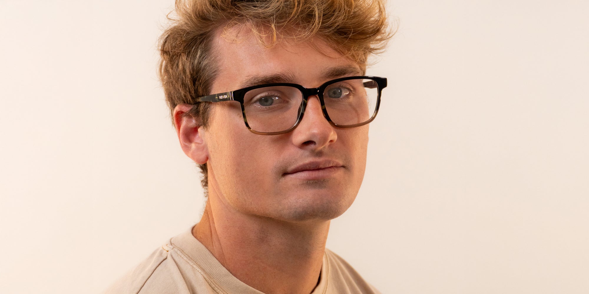 Jester Camo Green Tortoise Rectangular Prescription Glasses from Neven Eyewear.