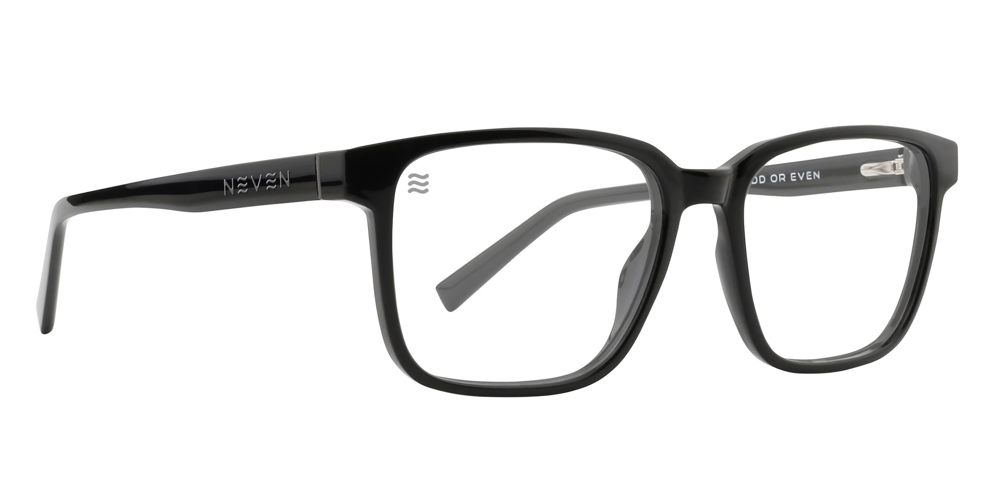 Viper black rectangular prescription glasses from Neven Eyewear.
