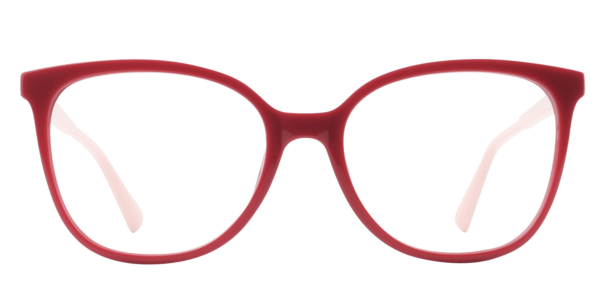 Lynne red cat-eye prescription glasses from Neven Eyewear.