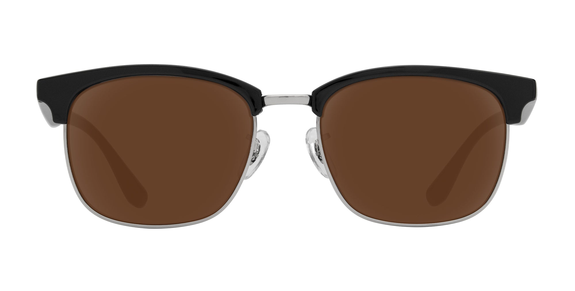 Bullet Black/Silver Browline prescription glasses from Neven Eyewear.