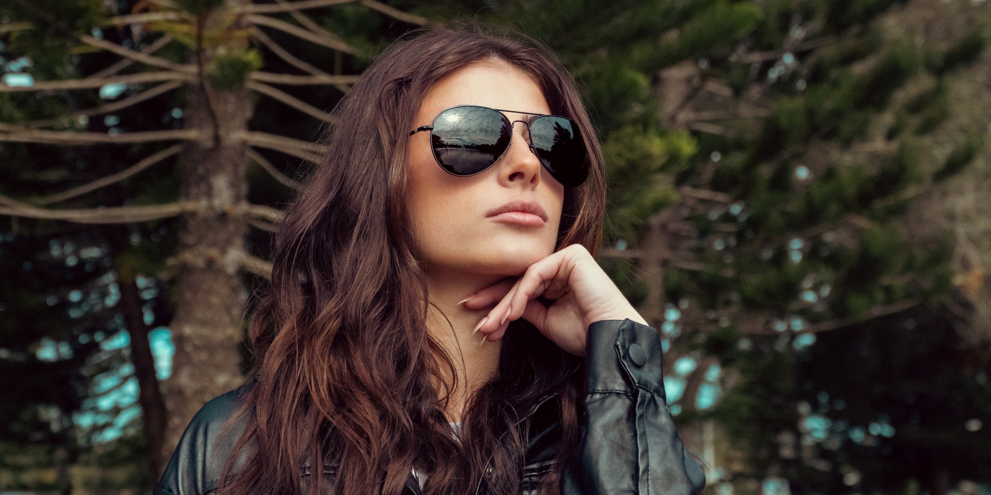 Nightfall Black Aviators polarized sunglasses from Neven Eyewear.