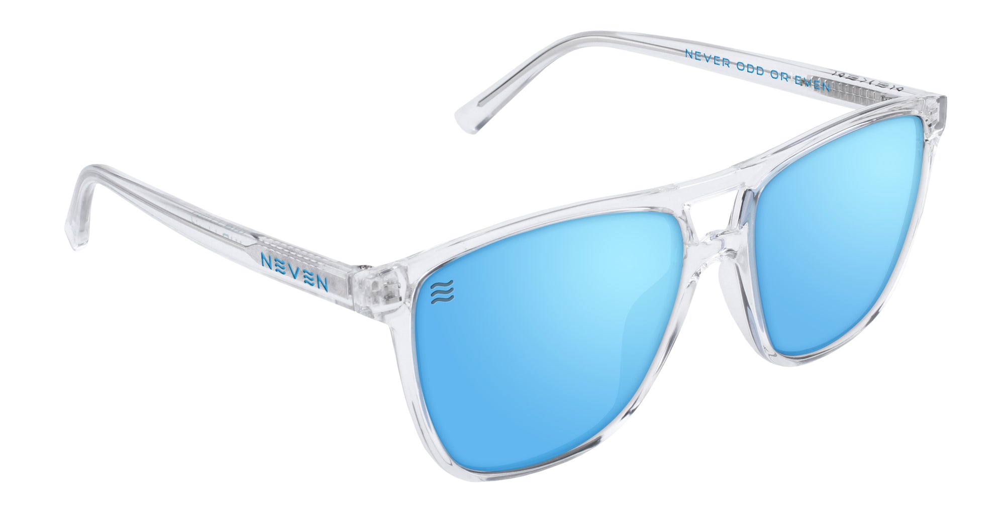 Lucid Clear Rectangular polarized sunglasses from Neven Eyewear.