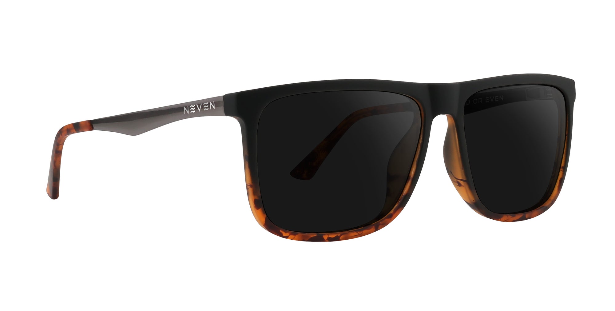 Repeater Black/tortoiseshell rectangular prescription glasses with a sleek design.