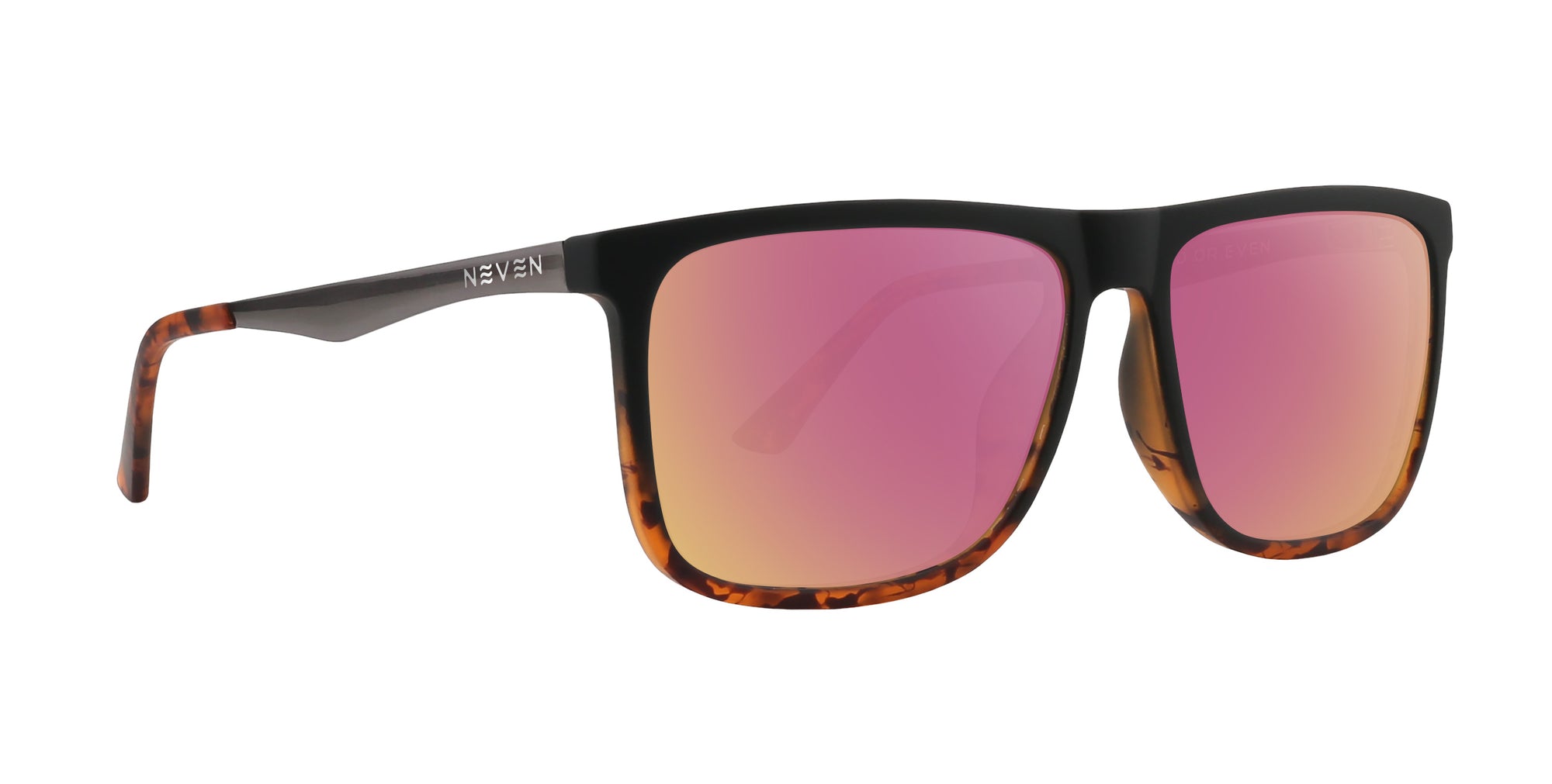 Repeater Black/tortoiseshell Rectangular prescription glasses from Neven Eyewear.