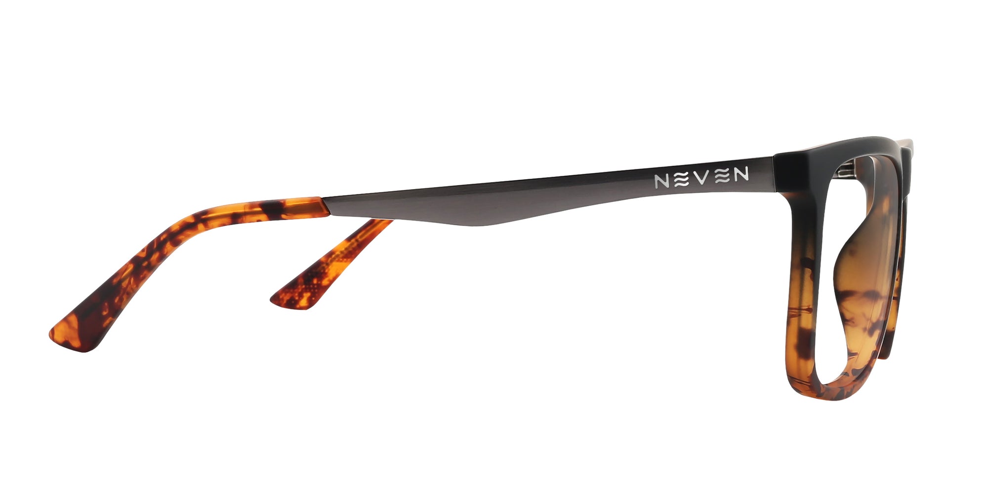 Repeater Black/tortoiseshell Rectangular prescription glasses from Neven Eyewear.