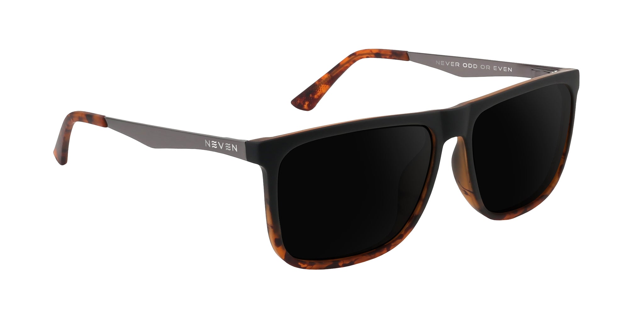 Repeater Black/tortoiseshell Rectangular prescription glasses from Neven Eyewear.